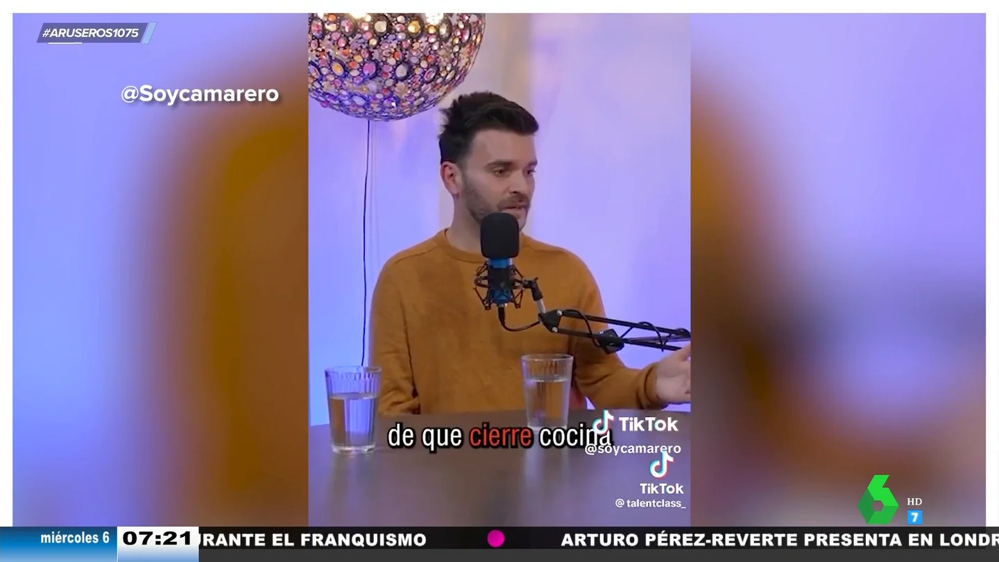 "Yo llego a un bar y cierran cuando yo me vaya": un camarero denuncia en redes esta 'mala costumbre' de los españoles "Yo llego a un bar y cierran cuando yo me vaya": un camarero denuncia en redes esta 'mala costumbre' de los españoles