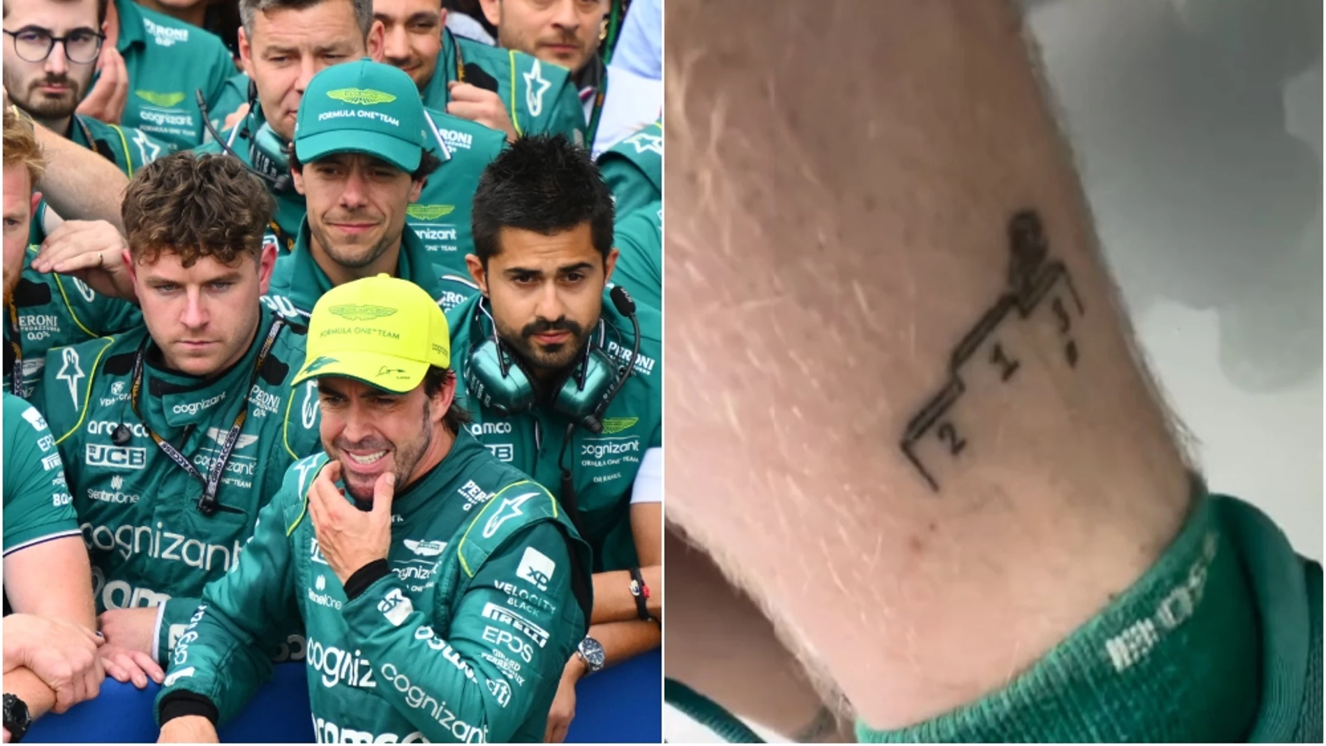 Fernando Alonso y el tatuaje