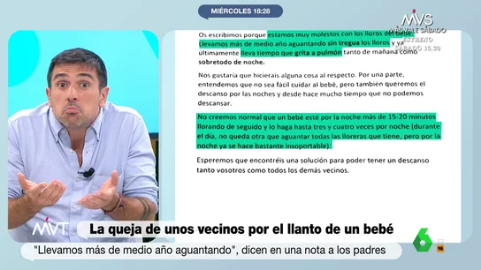 Ramón Espinar estalla contra los vecinos que se quejan del llanto de un bebé: "¡Vete a la mierda!" Ramón Espinar estalla contra los vecinos que se quejan del llanto de un bebé: "¡Vete a la mierda!"