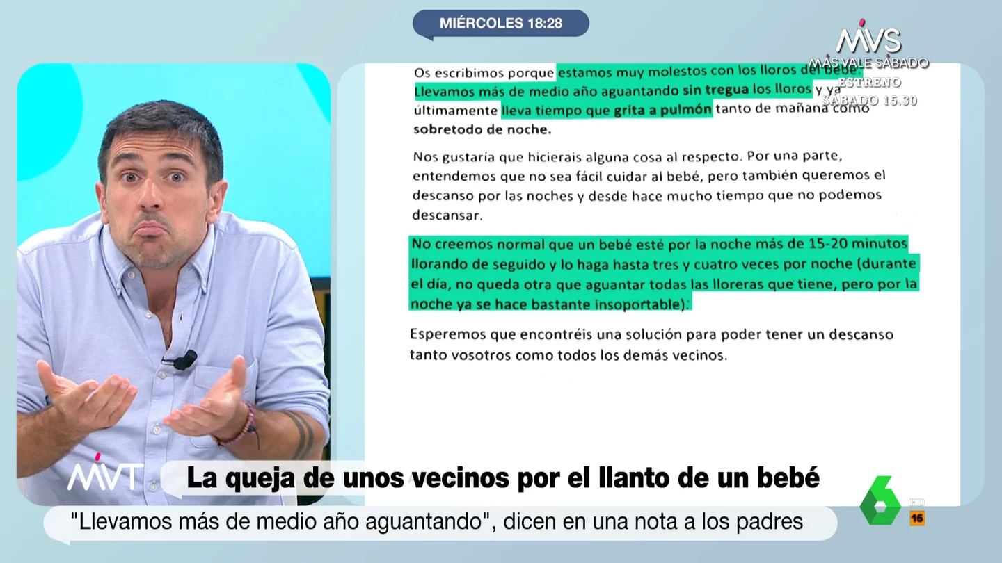 Ramón Espinar estalla contra los vecinos que se quejan del llanto de un bebé: "¡Vete a la mierda!" Ramón Espinar estalla contra los vecinos que se quejan del llanto de un bebé: "¡Vete a la mierda!"