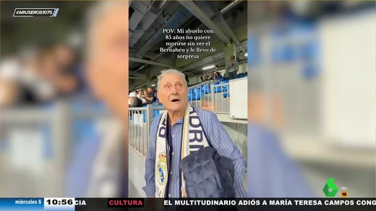 La emoción de Miguel, el abuelo de 85 años que cumplió su sueño de visitar el Bernabéu "antes de morir" La emoción de Miguel, el abuelo de 85 años que cumplió su sueño de visitar el Bernabéu "antes de morir"