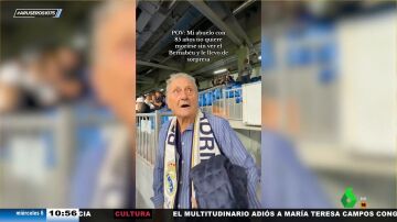 La emoción de Miguel, el abuelo de 85 años que cumplió su sueño de visitar el Bernabéu "antes de morir"