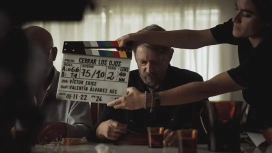 Una imagen del rodaje de 'Cerrar los ojos' Una imagen del rodaje de 'Cerrar los ojos'