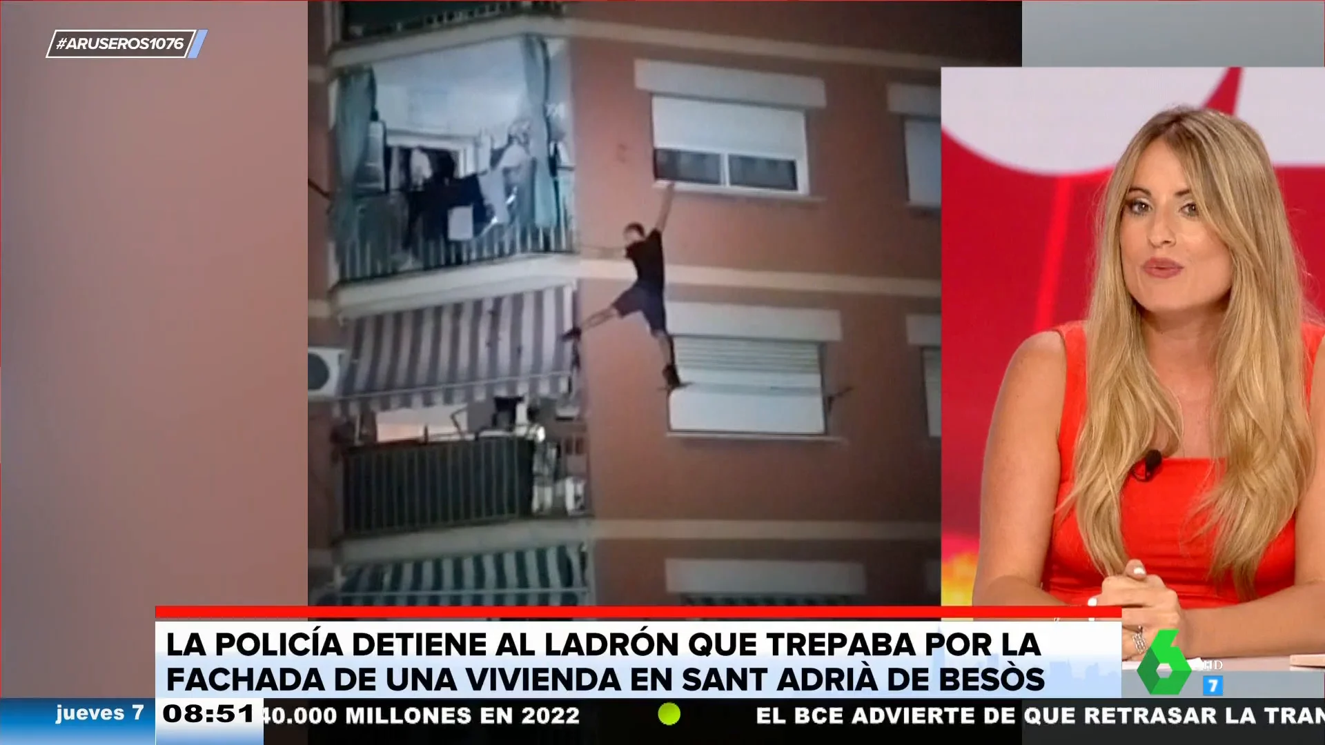 La surrealista conversación entre vecinos para avisar que un ladrón está escalando la fachada: "¡Señora, baje la persiana!"