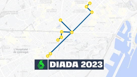MAPA | Este es el recorrido de la manifestación por la Diada de Cataluña en 2023 MAPA | Este es el recorrido de la manifestación por la Diada de Cataluña en 2023