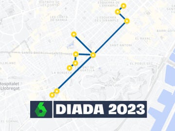MAPA | Este es el recorrido de la manifestación por la Diada de Cataluña en 2023