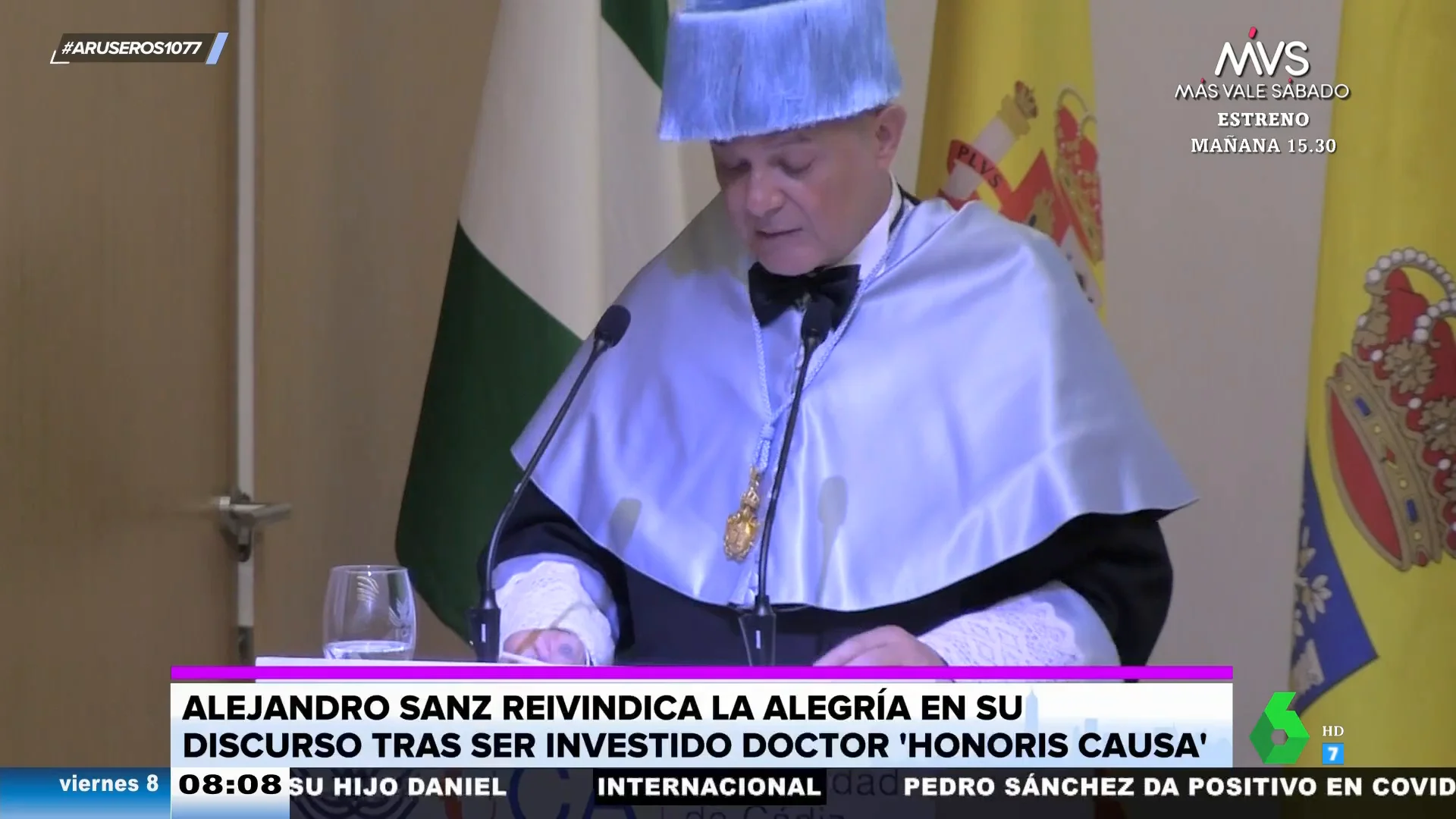 El motivacional discurso de Alejandro Sanz tras ser investido doctor 'Honoris causa': "No hay nada que te llegue que no merezcas"