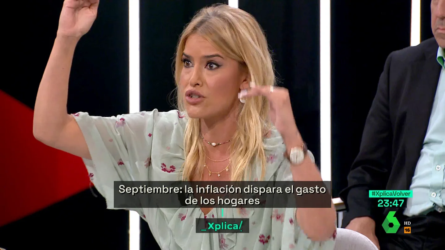 El enfado de Afra Blanco con los altos márgenes de beneficio: "Hay gente que se está forrando a costa de todos, habría que intervenir" El enfado de Afra Blanco con los altos márgenes de beneficio: "Hay gente que se está forrando a costa de todos, habría que intervenir"