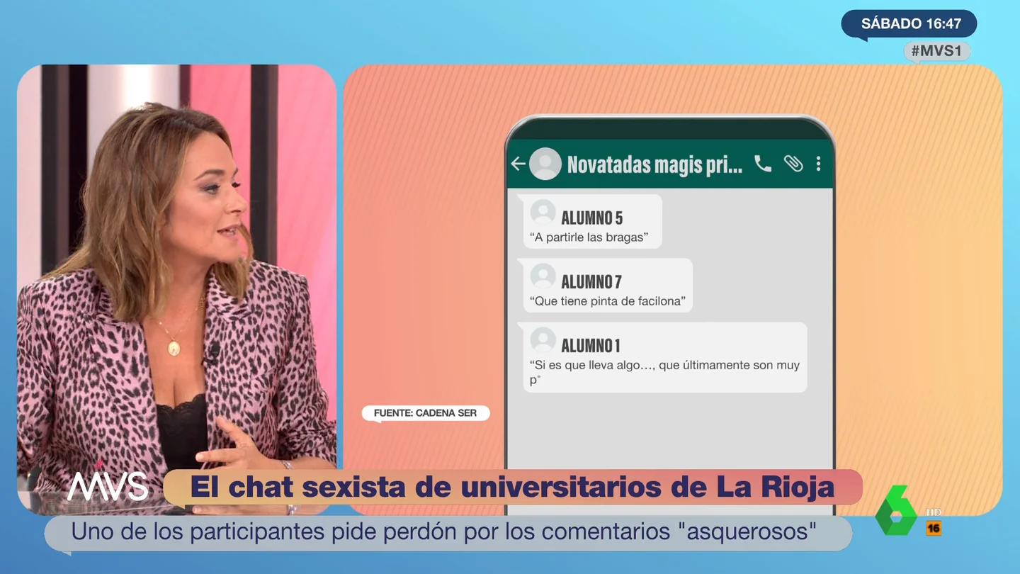 Toñi Moreno sobre los mensajes machistas de La Rioja Toñi Moreno sobre los mensajes machistas de La Rioja