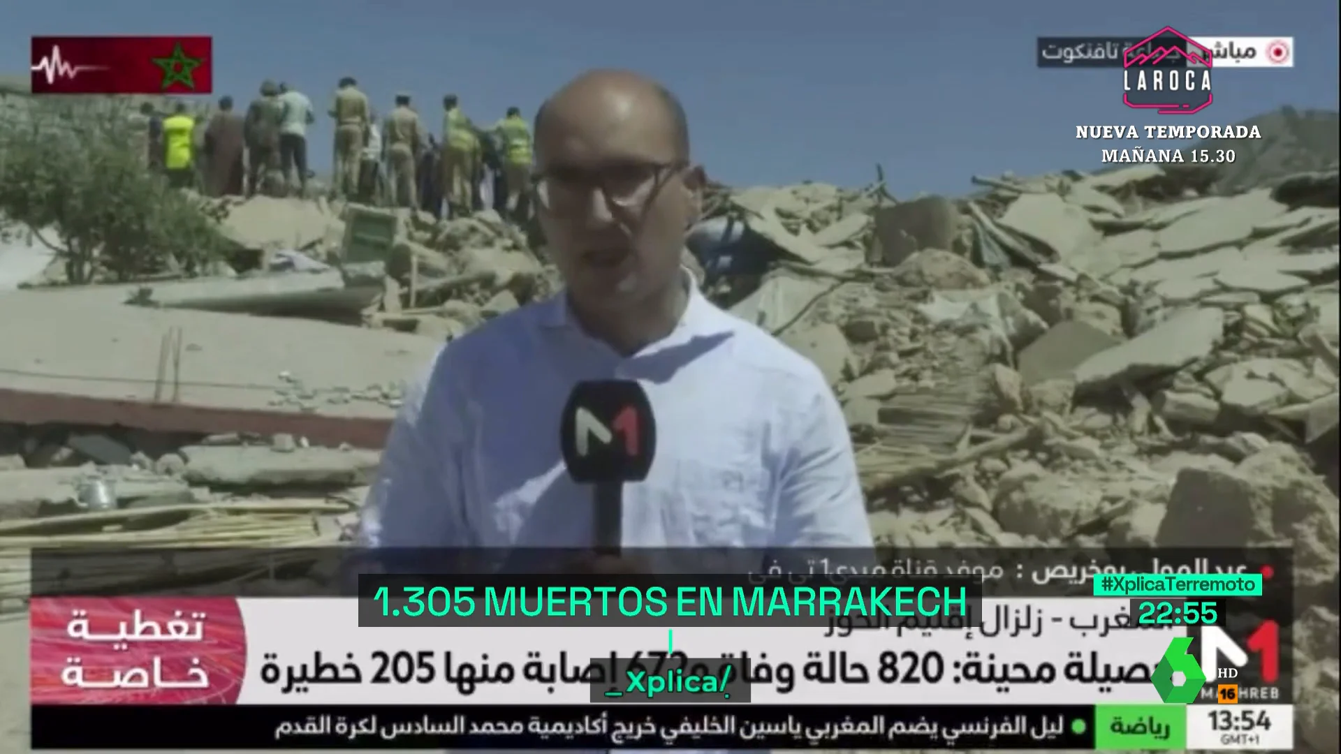 XPLICA - EL MOMENTO EN EL QUE UN PERIODISTA MARROQUÍ ROMPE A LLORAR INFORMANDO DEL TERREMOTO