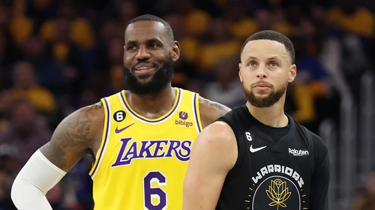 LeBron James, junto a Stephen Curry LeBron James, junto a Stephen Curry