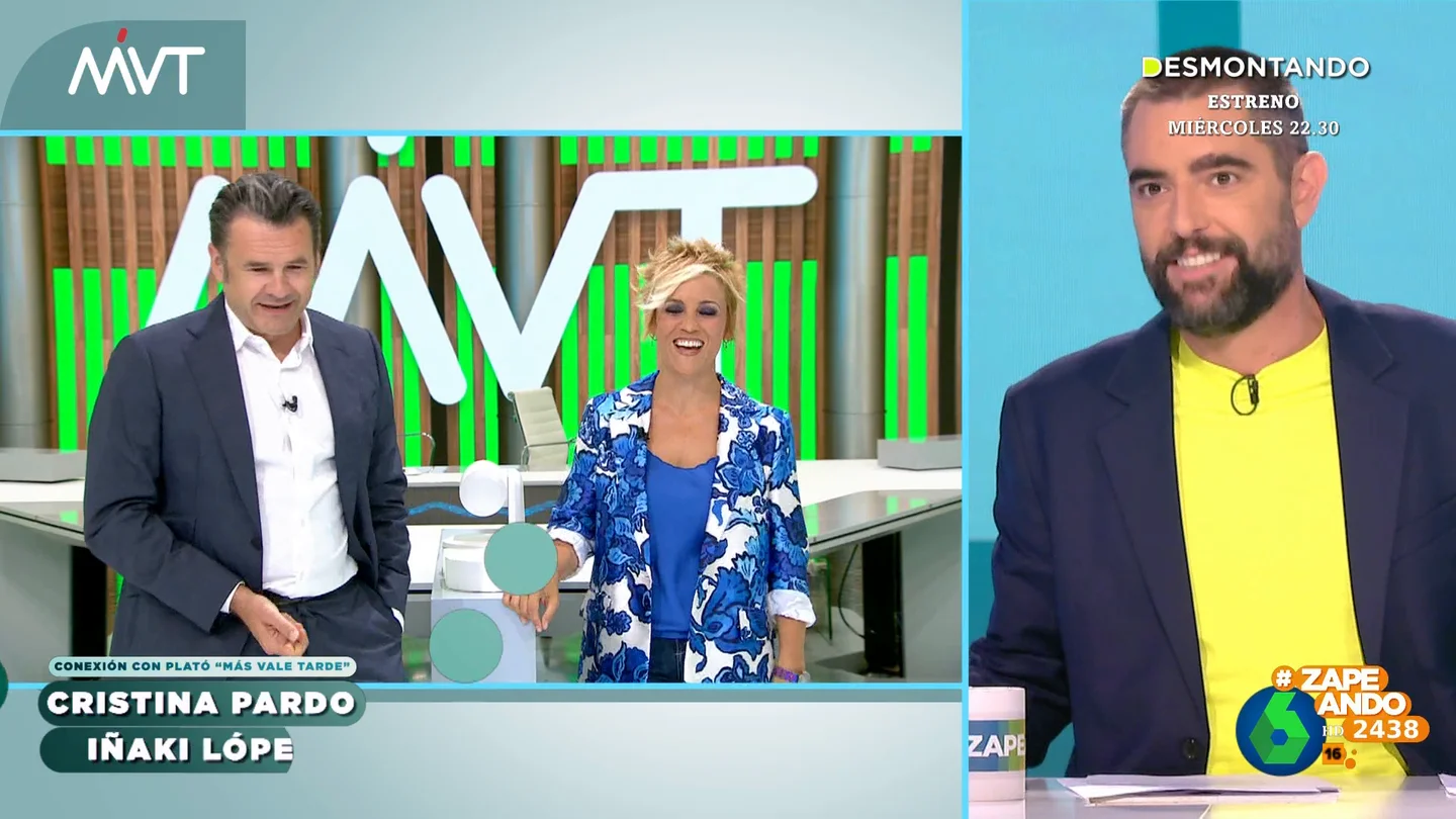 El dardo de Dani Mateo a Iñaki López sobre su paternidad: "Está tomando apuntes con dos bolis" El dardo de Dani Mateo a Iñaki López sobre su paternidad: "Está tomando apuntes con dos bolis"