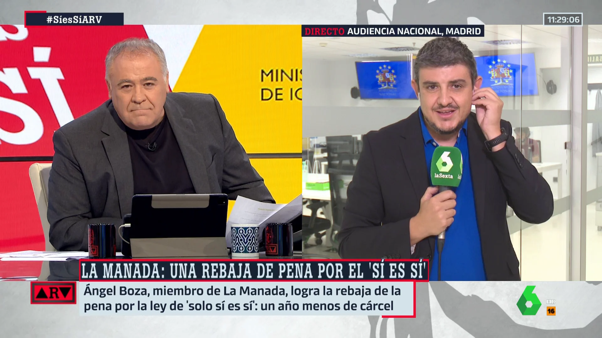 El momento en el que saltan las alarmas de la Audiencia Nacional en pleno directo