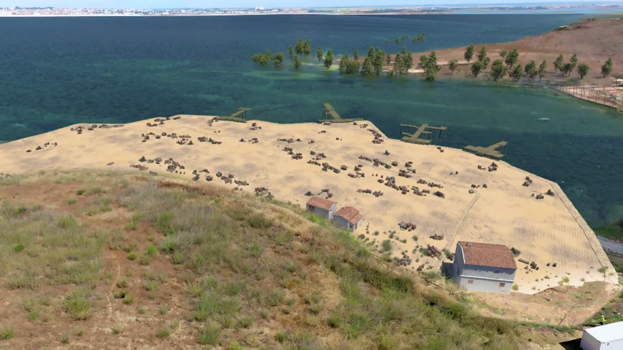 Cubierto por tierra y a tres kilómetros del mar: así esta ahora el Puerto de Palos desde donde salió Colón hacia América