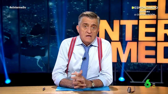 El Gran Wyoming, en El Intermedio. EL INTERMEDIO - Wyoming critica el uso que la CAM le da al Zendal: "La cobertura médica médica es nula, la telefónica va como un tiro"