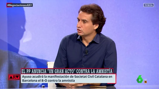 Orriols señala cuál es la clave para saber si la manifestación convocada por el PP "pone en peligro nuestras instituciones" Orriols señala cuál es la clave para saber si la manifestación convocada por el PP "pone en peligro nuestras instituciones"