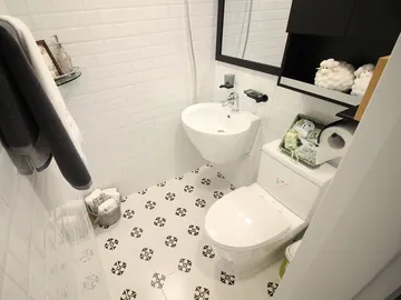 Fotografía de un baño. Fotografía de un baño.