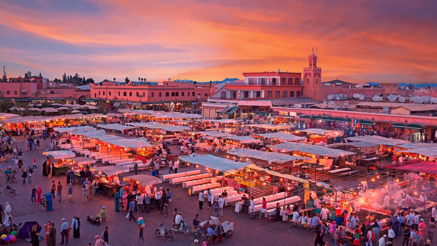 Plaza Jemaa El Fna de Marrakech, Marruecos