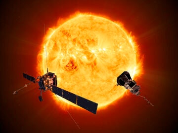 Ilustración de las naves Solar Orbiter y Parker Solar Probe