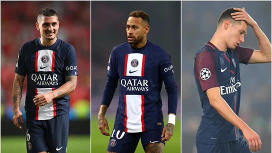 Verratti, Neymar y Draxler Verratti, Neymar y Draxler