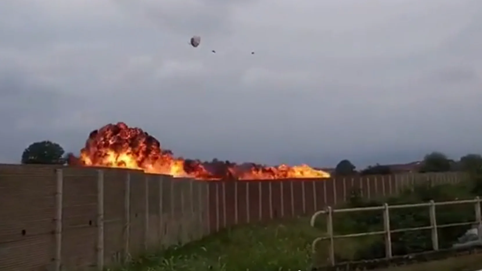 Fotograma del momento del accidente del avión