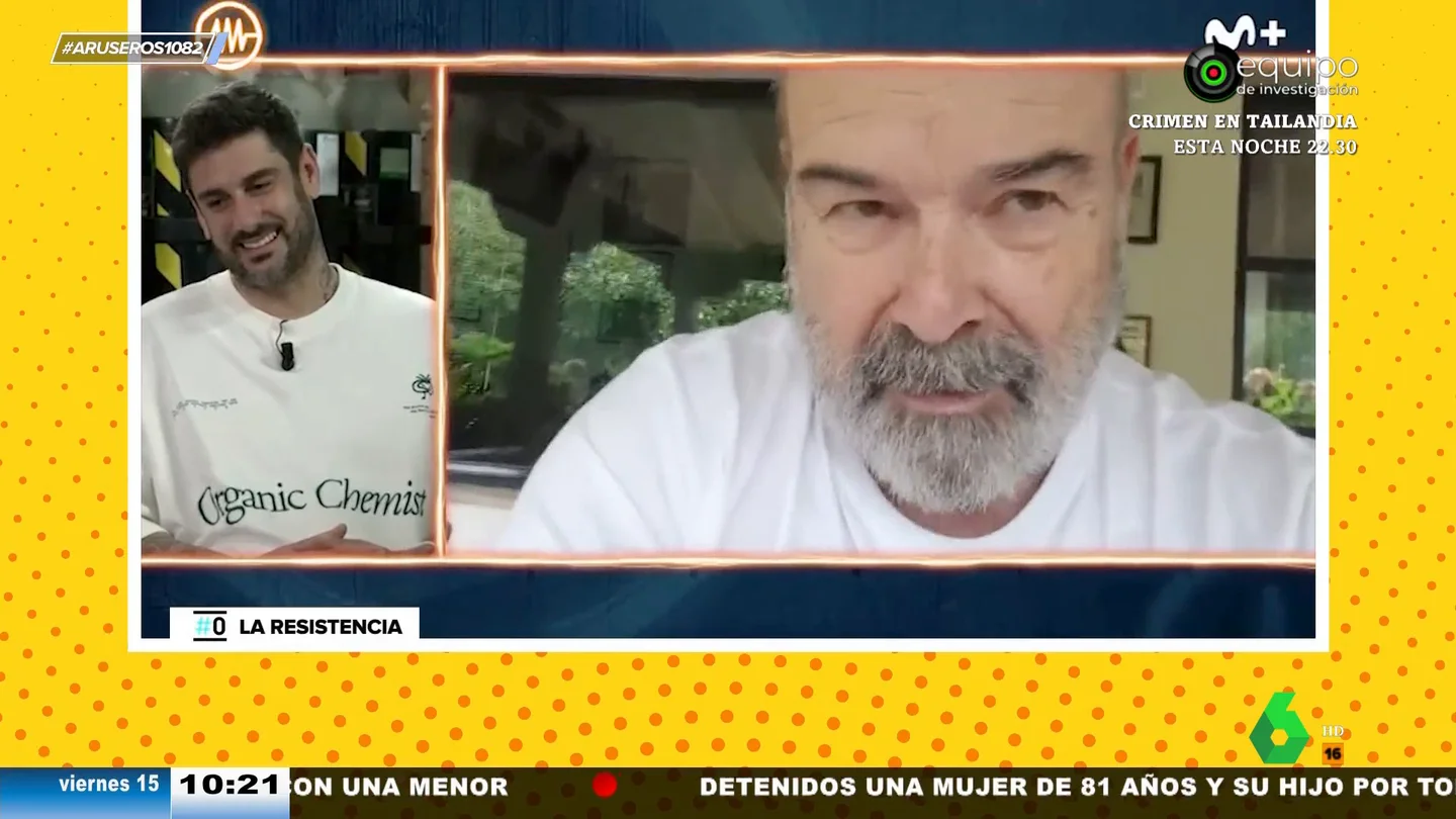 El piropo disfrazado de 'zasca' de Resines a Melendi en La resistencia El piropo disfrazado de 'zasca' de Resines a Melendi en La resistencia