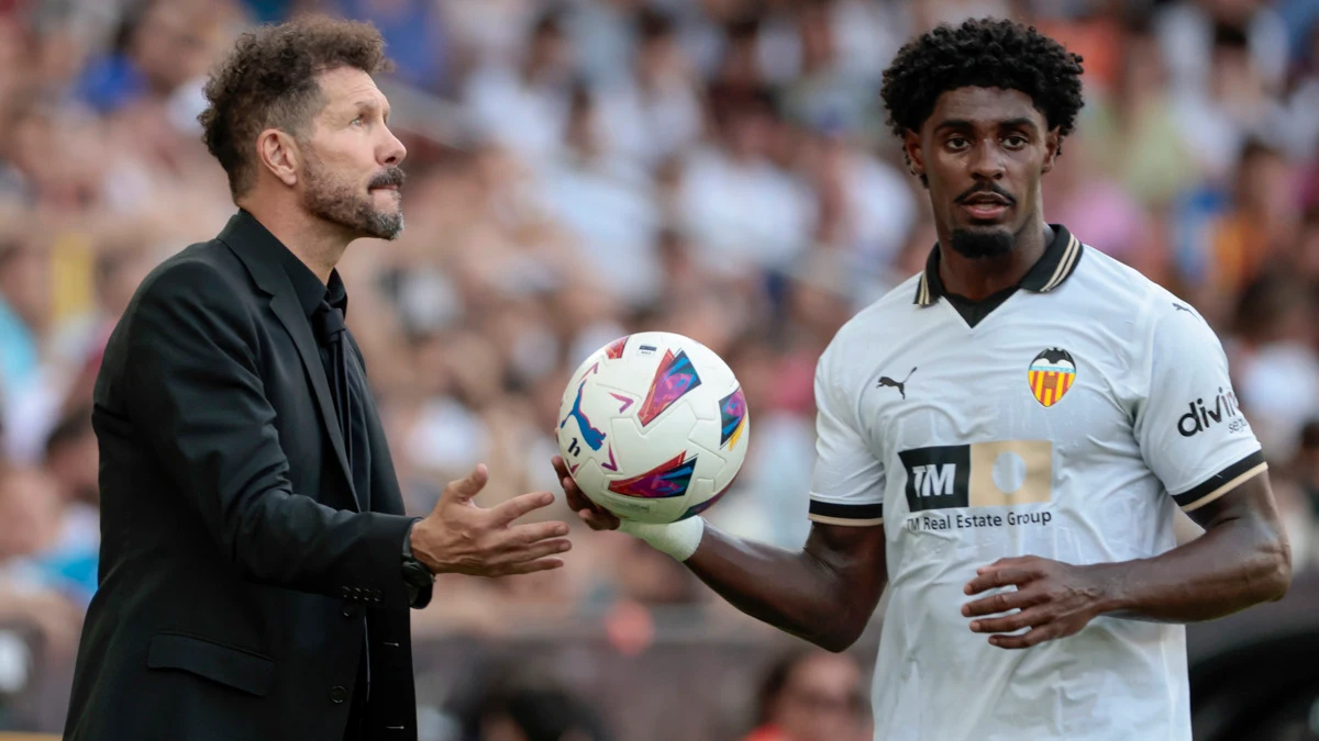 Diego Simeone, en el partido ante el Valencia