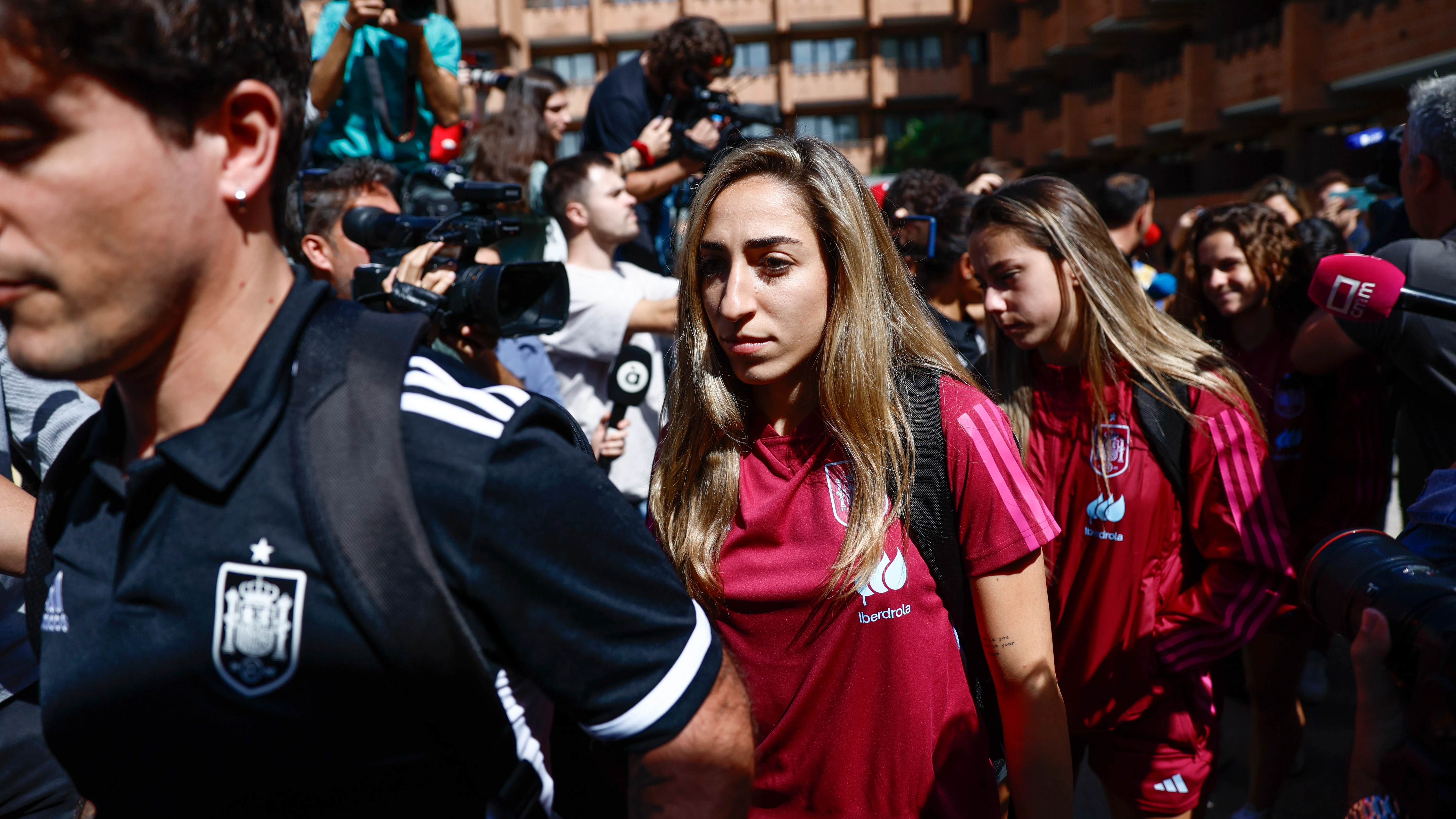 Olga Carmona en la concentración de Oliva