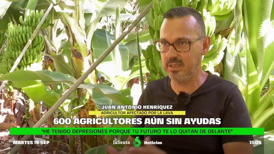 Juan Antonio Henríquez, agricultor afectado por la lava. agricultores aún sin ayudas