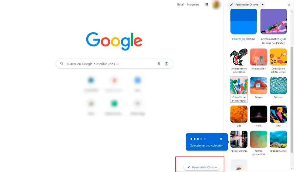 Cambiando el aspecto de Chrome Cambiando el aspecto de Chrome