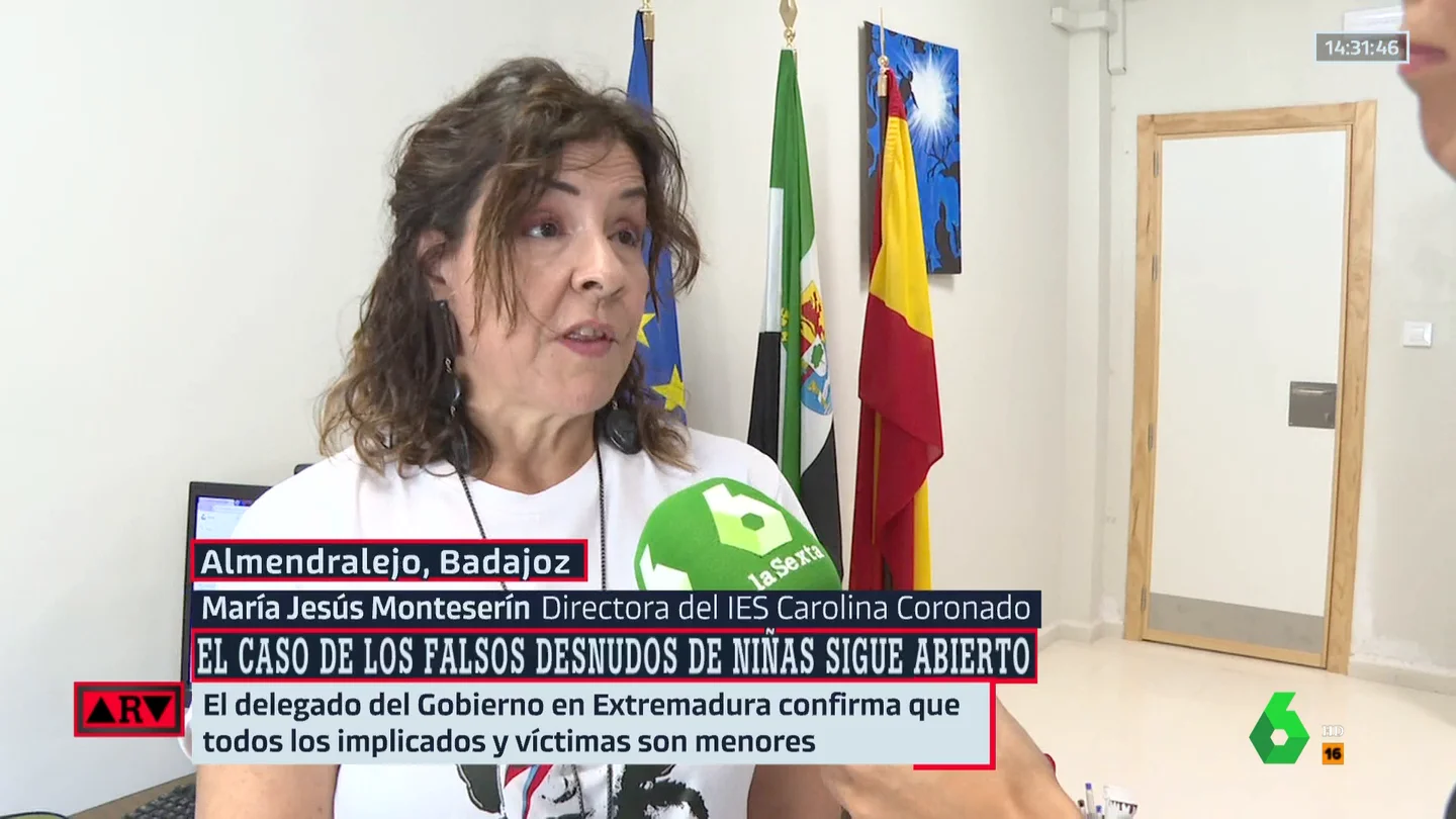 La directora de un colegio salpicado por las fotos de niñas desnudas creadas con inteligencia artificial: "Los alumnos no le dan la importancia que tiene" La directora de un colegio salpicado por las fotos de niñas desnudas creadas con inteligencia artificial: "Los alumnos no le dan la importancia que tiene"