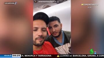 El vídeo en el que felicitan a Omar Montes en pleno vuelo por megafonía por su nominación a los Latin Grammys