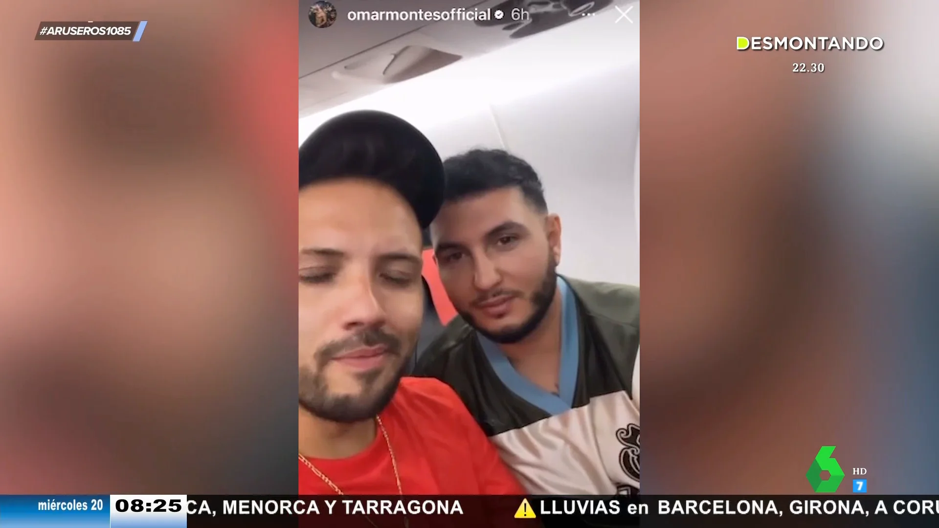 El vídeo en el que felicitan a Omar Montes en pleno vuelo por megafonía por su nominación a los Latin Grammys