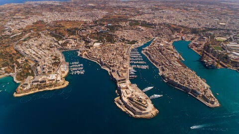 Vista aérea de Senglea, Vittoria y Conspicua