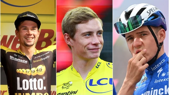 Roglic, Vingegaard y Evenepoel Roglic, Vingegaard y Evenepoel