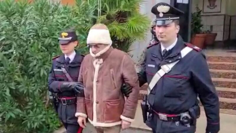 Messina, en el momento de ser detenido por la policía italiana