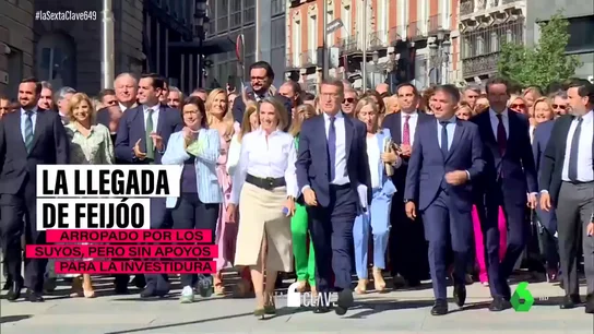 El PP muestra su poderío político en la llegada de Feijóo al Congreso...pero le siguen faltando apoyos El PP muestra su poderío político en la llegada de Feijóo al Congreso...pero le siguen faltando apoyos