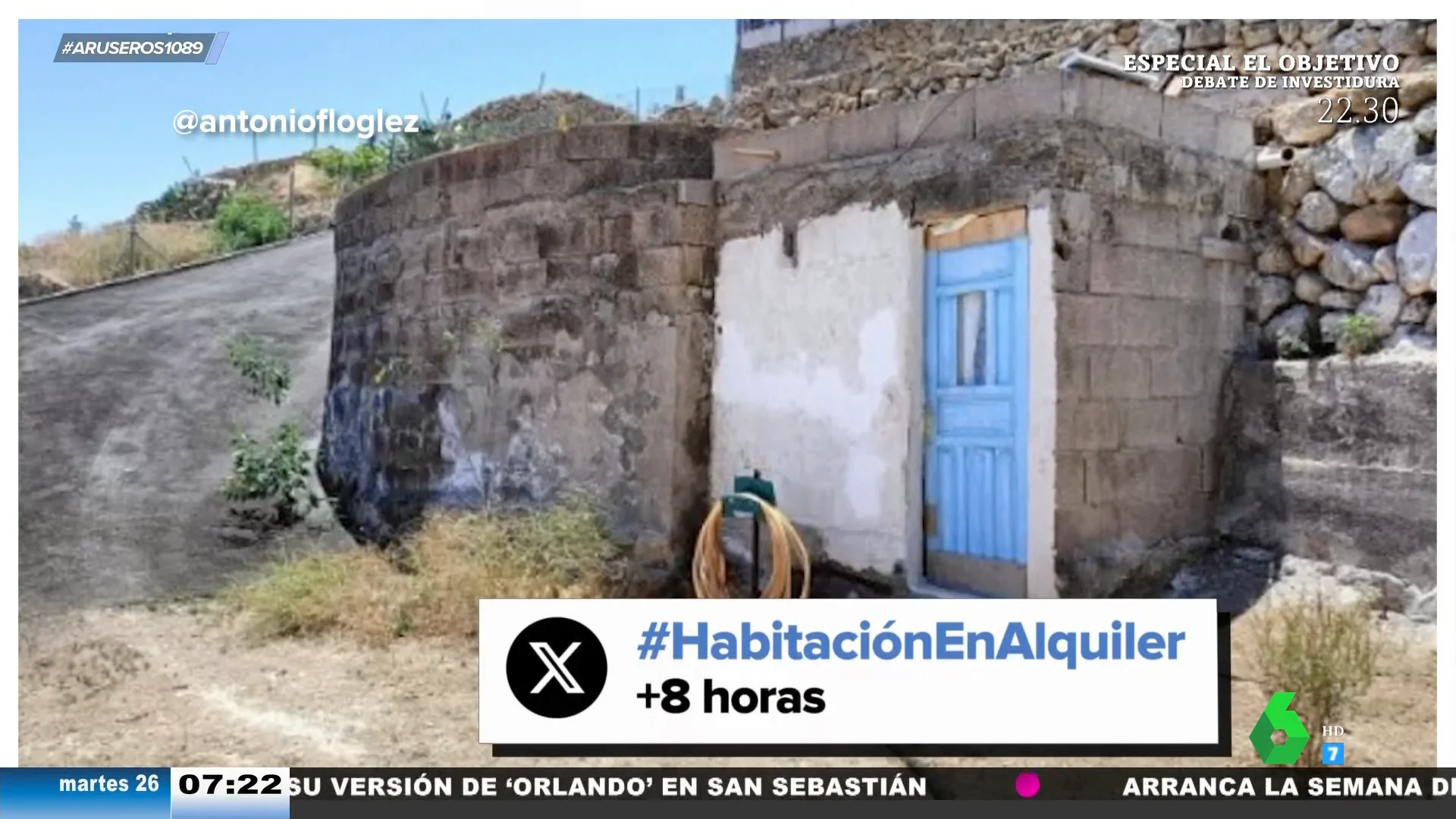 Un cobertizo en medio de la nada con paredes de piedra: así es la habitación "ciénaga" que se alquila en Guímar