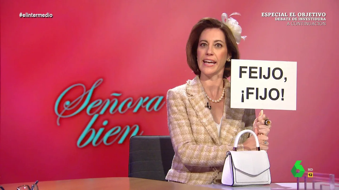 La 'señora bien' se manifiesta en El Intermedio contra Pedro Sánchez: "¡Vaya tufo a perro 'catalufo'!" La 'señora bien' se manifiesta en El Intermedio contra Pedro Sánchez: "¡Vaya tufo a perro 'catalufo'!"