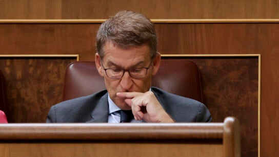 El candidato a la presidencia del Gobierno y l&iacute;der del PP, Alberto N&uacute;&ntilde;ez Feij&oacute;o