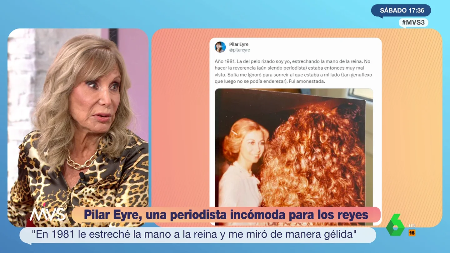Pilar Eyre recuerda su acto de rebeldía con doña Sofía Pilar Eyre recuerda su acto de rebeldía con doña Sofía