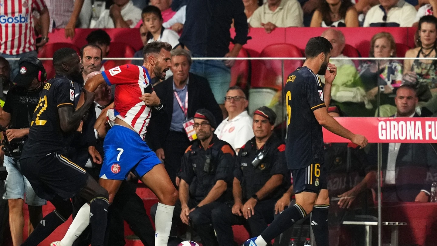 Nacho, expulsado ante el Girona Nacho, expulsado ante el Girona