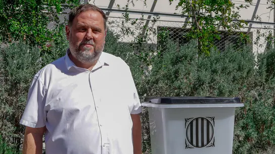 El líder de ERC, Oriol Junqueras, en un acto por el sexto aniversario del referéndum del 1 de octubre. El líder de ERC, Oriol Junqueras, en un acto por el sexto aniversario del referéndum del 1 de octubre.