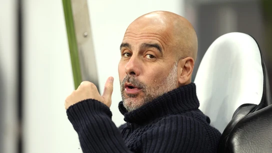 Guardiola, en un partido con el City Guardiola, en un partido con el City