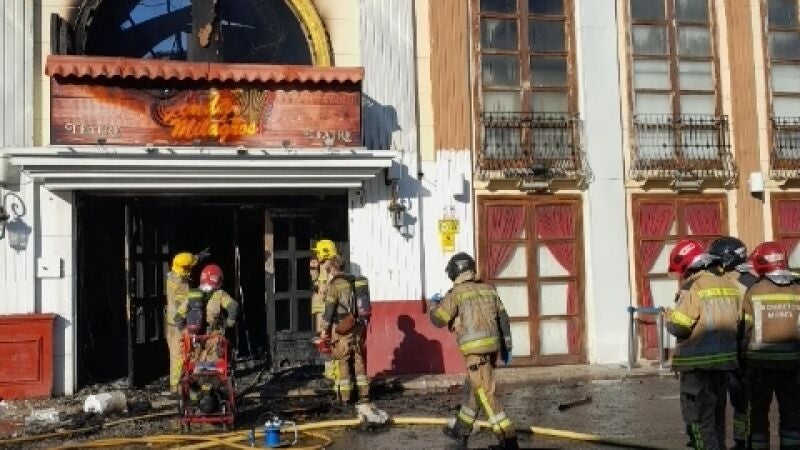 La discoteca Theatre de Murcia, tras sufrir un incendio