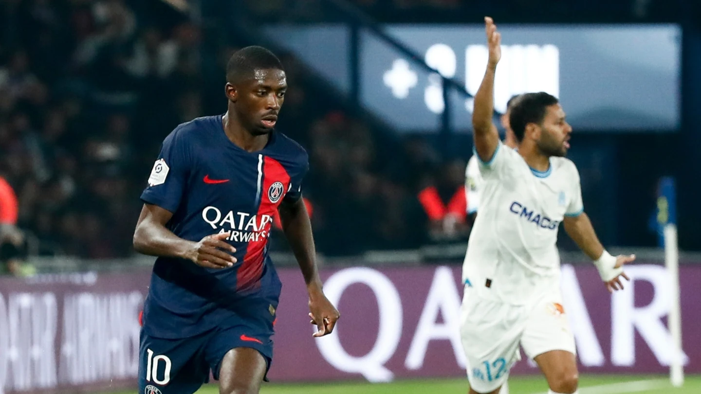 Dembélé, ante el Olympique de Marsella Dembélé, ante el Olympique de Marsella