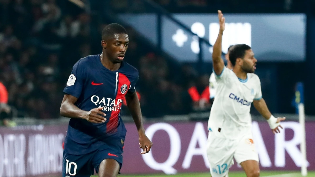 Dembélé, ante el Olympique de Marsella