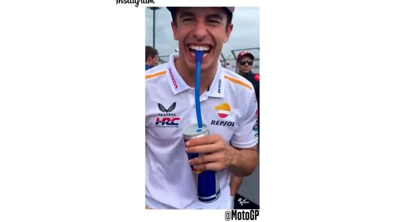 Marc Márquez, en el directo de Instagram de MotoGP
