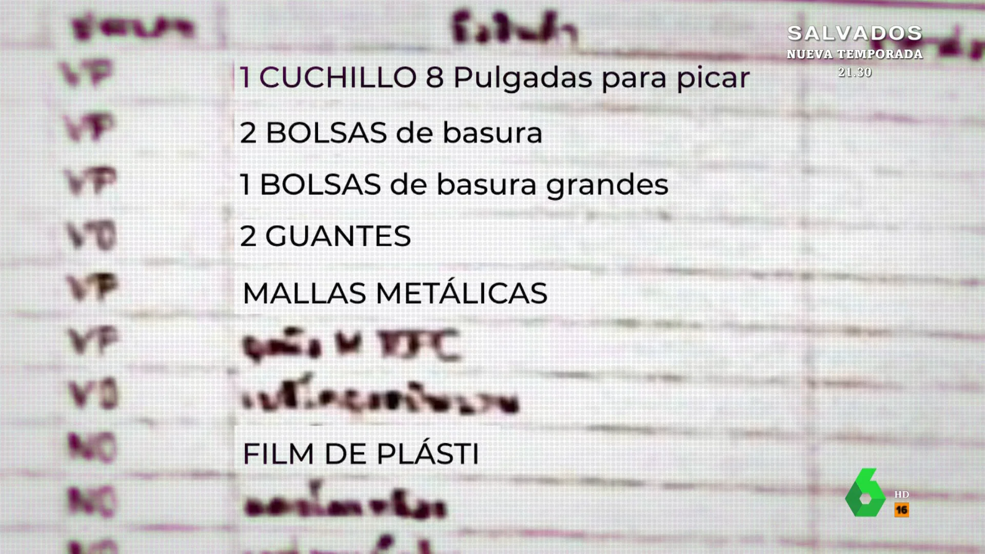 Esta fue la compra que Daniel Sancho hizo antes del crimen de Arrieta: 120 metros de film plástico, un cuchillo, bolsas de basura...