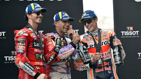 Bagnaia, Martín y Márquez Bagnaia, Martín y Márquez